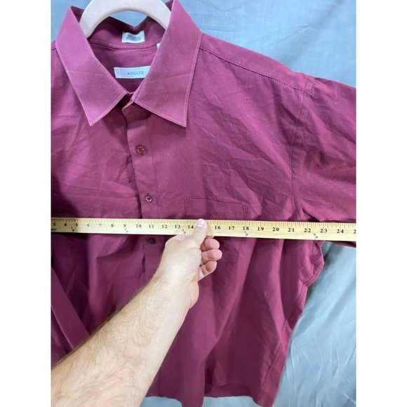 Adolfo Button Up Shirt Adult XL 17 17 1/2 34/35 Red Long Sleeve Mens.‎ - Picture 6 of 8